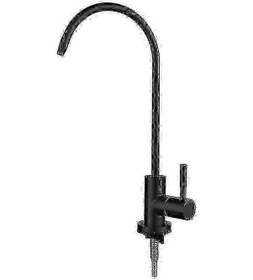 Resim Lavabo İçin Su Filtreli Musluk - Ro Sistemli Paslanmaz Çelik Musluk Siyah 