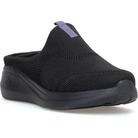 Resim King Paolo K5221 Alabanda Kadın Memory Foam Sabo Terlik Siyah 