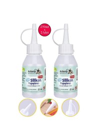 Resim Sıvı Silikon Yapıştırıcı 250 Ml 2 Adet Brons Silikon Yapıştırıcı Sıvı 250 Gr Plastik Cam Mermer Kağıt Karton Tahta Köpük 