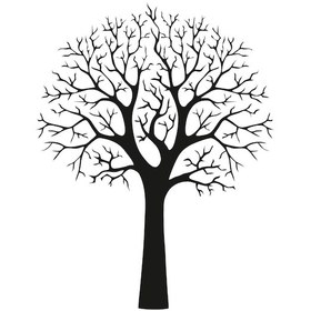 Resim Folyo Sticker Ağaç 200cm Uzunluk Siyah 