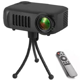 Resim Taşınabilir Mini Projektör 320 * 240p Çözünürlük 1080p Ev Sineması Projektör Hoparlörlü 