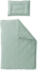 Resim %100 Organik Pamuk Müslin Bebek Nevresim Takımı 100x135 cm Oeko Tex Sertifikalı - Yeşil 