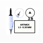 Resim H RUN GLOBAL 10 Adet ( Artmex - L3-R - 0.30mm -R3 ) Değiştirilebilir Kartuş Kalıcı Makyaj Ucu (İğne) 