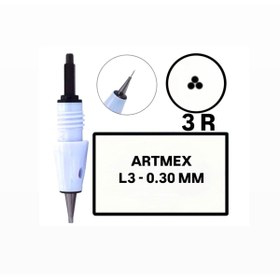 Resim H RUN GLOBAL 5 Adet ( Artmex - L3-R - 0.30mm -R3 ) Değiştirilebilir Kartuş Kalıcı Makyaj Ucu (İğne) 