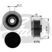 Resim GATES OAP7037 Alternator Kasnagi (Opel:Astra G H Corsa C-D MerIVa Zafira B 1.7Cdti 03-) 6204889 97355778 (WE942353) 