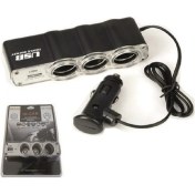 Resim Carub Çakmak Soketi 12 Kablolu 3 Lü + USB Li Vakum BR1702003 