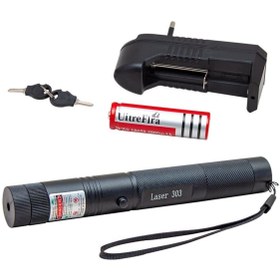 Resim Genel Markalar Yeşil Lazer Şarjlı 5000mw 532nm 8km Menzil Kilitli Anahtarlı 4800mah Şarjlı Pil Green Laser Pointer 