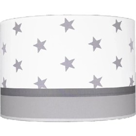 Resim Şenay Aydınlatma Çocuk Odası Silindir Kumaş Avize Sarkıt-Beyaz Yıldız 