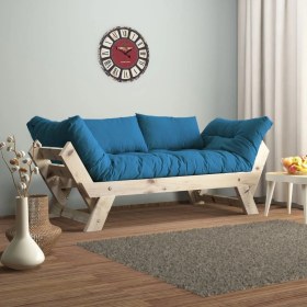 Resim Woodesk Adalar Masif Natural-Mavi Renk 2li Kanepe CPT8109-210 