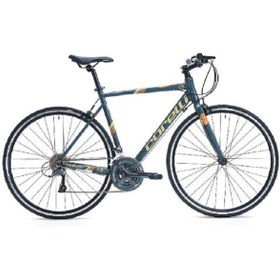 Resim Corelli Fit Bike 1.0 V Fren 21 Vites 28 Jant Fitness Yol Bisikleti Gri Kahve Turuncu 52 Kadro 
