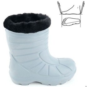 Resim Gezer Erkek Çocuk Kışlık Eva İçi Sıcak Astarlı Rahat Taban Yağmur Bot Çizme Gri 