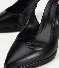 Resim HOTİÇ Kadın Siyah Sivri Burunlu Platformlu Yüksek Topuklu Arkası Açık Stiletto 