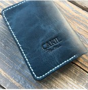 Resim Hakiki Deri Mavi Ruhsat Kabı 