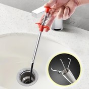 Resim 4 pençeli Esnek Metal Yakalama Aracı - Çöp, Lavabo Giderleri ve Tuvalet Geri Alma için saç tokası Toplama Uzatıcı - 1 adet Bükülebilir Hortum Toplama Yardımcı Aracı 