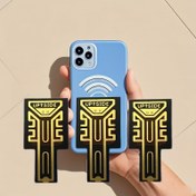 Resim Smartphone çıkartması, kompakt ve şık, kolay uygulanabilir. Açık hava seyahatleri, dağlık alanlar, günlük kullanım, asansörler, tüneller için uygun, tüm akıllı telefonlarla uyumlu 