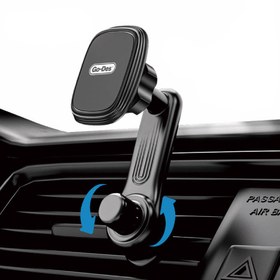 Resim Go Des GD-HD310 Magnetik 360 Derece Dönebilen Dirsek Ve Başlıklı Telefon Tutucu Havalandırma Tasarım - Siyah 