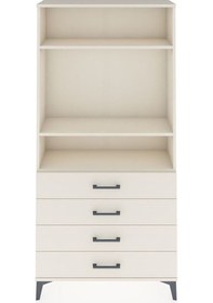 Resim Arges Dolap 3 Raflı 4 Çekmeceli 88x30x182 Aytaşı-aytaşı Aytaşı 