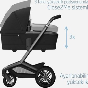 Resim Maxi-Cosi Fame Yatış Pozisyonu Ayarlanabilir Ekstra Geniş 0-9 kg Portbebe Twillic Black 