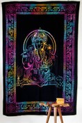 Resim Lila Rosa Mandala Desenli Yatak Ve Duvar Örtüsü 