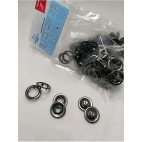 Resim Klinkshop 21 mm Siyah Renk Klikıt Çıtçıt Malzeme Paketi- 25 Adet (takım) 