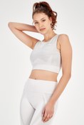 Resim MARATON Slimfit Kadın Bisiklet Yaka Kolsuz Ekru Bra 813054 