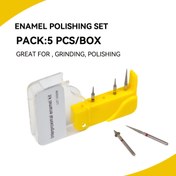 Resim 5 adet Elmas Parlatma Başlığı Seti, Emaye Parlatma, Kavisli Yüzey Parlatma, Yüzey Emaye Parlatma, Küçük Sarı Kutu Seti, Boru Çapı FG1.6mm/0.063 inç, Endüstriyel ve Bilimsel, Zımparalı ve Bitirme Ürünleri, Parlatma Aracı, Parlatma Başlığı 