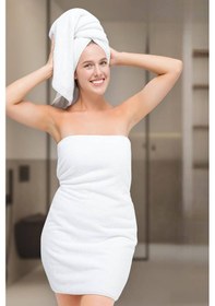 Resim 5 Li Otel Banyo Havlusu %100 Pamuklu 70x150 Cm Beyaz 20/2 Ring 600 Gr Beyaz 