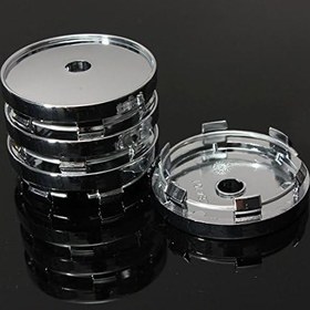Resim Golf için 4x 60mm Araba Alaşım Jant Merkezi Hub Caps Sticker Lastik Trimler 