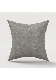 Resim Degrade Keten Kumaş Gri Kırlent 45 45 Cm - 748 45 x 45 