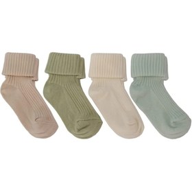 Resim ÖZKARDEŞLER BABY Bebek Kıvrık Çorap 4lü 