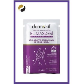 Resim Dermokil Kil & Kenevir Tohumu Yağı İçerikli Nemlendirici El Maskesi 35 ML 