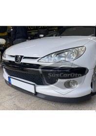 Resim Peugeot 206 206+ 1998-2012 Uyumlu Üniversal Astra H Lip Esnek Ön Lip 2 Parça Tampon Altı Dil Karlık Ön Ek 00 Şüscaroto Aksesuar 