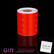 Resim Wenchang Shop C 1 Adet 5cm x 6m Uzun Araba Bisiklet Kamyon Römork Yansıtıcı Dekor Aksesuarları Için 5CM*300CM Araba Yansıtıcı Sticker Güvenlik Işareti Uyarı Reflektör Şeritler (Yurt Dışından) 