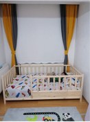 Resim Baby Kinder Kahverengi Roofless Montessori Bebek Ve Çocuk Karyolası 