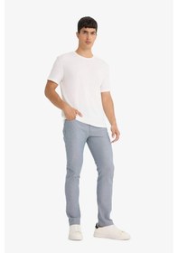 Resim DeFacto Yazlık Chino Kanvas Dokulu Pantolon Slim Fit Dar Kesim Cepli Dar Paça T1055AZ25SPIN87 