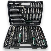 Resim Tam Profesiyonel Germany 72 Diş Eğik Cırcır 216 Parça Lokma Takımı Oto Tamirci Tam Set 1/2-3/8-1/4 