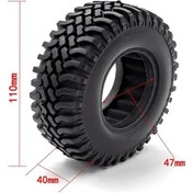 Resim Didadodo 4'lü Kauçuk Lastik Seti İçin Rc Araçlar - Trx4 Scx10 Uyumlu 