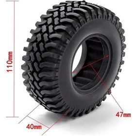 Resim Didadodo 4'lü Kauçuk Lastik Seti İçin Rc Araçlar - Trx4 Scx10 Uyumlu 