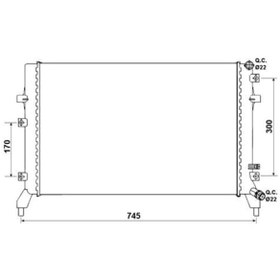 Resim ORIS BVW022018 Radyatör Brazing Golf VI 09 Jetta 07 Octavia 08 Superb 08 1.12Tsı-1.4Tsı Ac Klimasız Mek 625X408X 