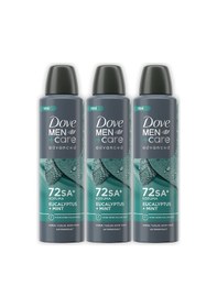 Resim Dove Men +care Advanced Erkek Deodorant 72 Saat Koruma Eucalyptus Mint 150 Ml X3 