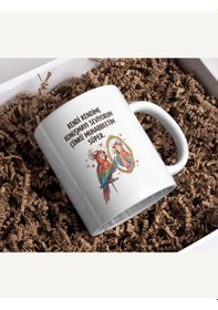 Resim "kendi Kendime Konuşmayı Seviyorum Çünkü Muhabbetim Süper" Papağan Kupa 