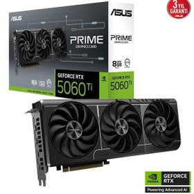 Resim ASUS Prıme Geforce Rtx 5060 Ti 8gb Gddr7 28 Gbps 128-bit Prıme-rtx5060tı-8g Ekran Kartı 