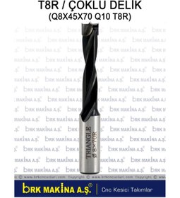 Resim BRK 8 Mm Sağ Çoklu Delik Matkabı Freze 