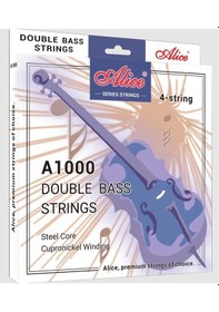 Resim Alice A1000 Kontrabas Teli Seti Çelik Çekirdek Ve Bakır-nikel Sarım Orkestra Ve Jazz İçin Uygun Güçlü Volüm 