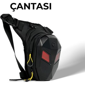 Resim ERKUGO Çift LED Ekranlı Mini Bacak Çantası – Göz Tasarımlı, Ayarlanabilir Askılı, Unisex Teknolojik Çanta 