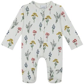Resim Antebies Organik Bej Çıtçıtlı Uzun Kollu Kız Bebek Patikli Tulum Çok Renkli 
