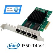 Resim Intel Open Smart 4 Port I350-t4 V2 1gbe Pcıe X4 Ethernet Kart - Ops7308nt 