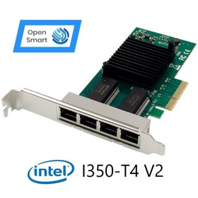 Resim Intel Open Smart 4 Port I350-t4 V2 1gbe Pcıe X4 Ethernet Kart - Ops7308nt 