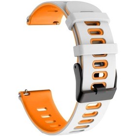 Resim Samsung Galaxy Uyumlu Watch Için 4 44 Mm 20 Mm Silikon Saat Bandı Siyah Sarı Samsung Turuncu - Beyaz 261324 