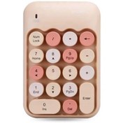 Resim TEKNOMATİK Renkli Daktilo Tarzı Vintage Kablosuz Wıreless Numeric Keypad 18 Tuşlu Sayısal Klavye Numpad 